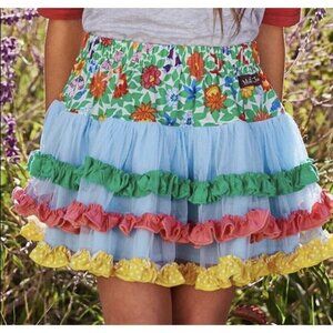 MATILDA JANE Brilliant Daydream Field of Flowers Skirt  Size 12 Floral Tulle New